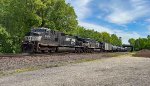 NS 9970 leads the empty tanker.